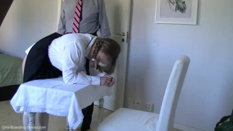 Teen girl gets spanked and touched by older man