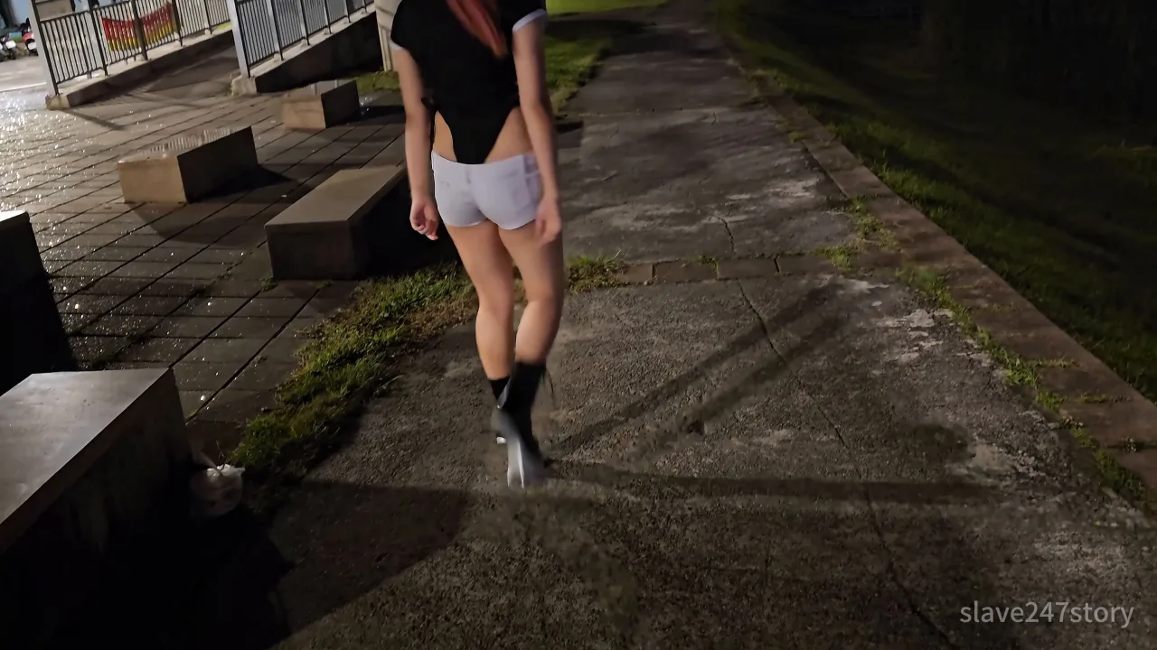 Slave247Story – Young Ponygirl practicing walking outdoors